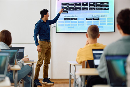 Students learning in the lesson with teacher